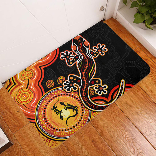 Australia Doormat Aboriginal Lizard Dreaming Outback Australia Doormat Aboriginal Lizard Dreaming Outback