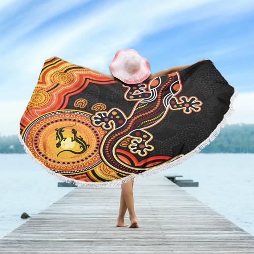Australia Beach Blanket Aboriginal Lizard Dreaming Outback Australia Beach Blanket Aboriginal Lizard Dreaming Outback