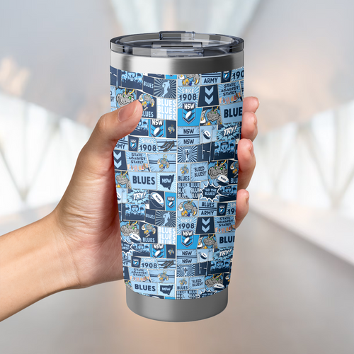 New South Wales Blues Tumbler Team Of Us Die Hard Fan Supporters Comic Style