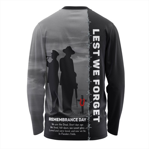 Australia Long Sleeve T-shirt Remembrance Day We Shall Not Forget We Will Remember Them Australia Long Sleeve T-shirt Remembrance Day We Shall Not Forget We Will Remember Them