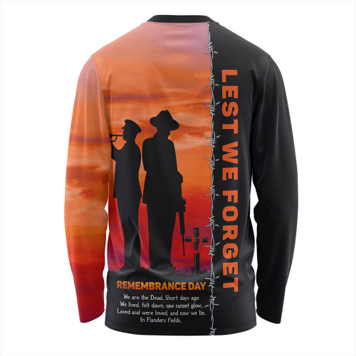 Australia Long Sleeve T-shirt Remembrance Day We Shall Not Forget We Will Remember Them Australia Long Sleeve T-shirt Remembrance Day We Shall Not Forget We Will Remember Them