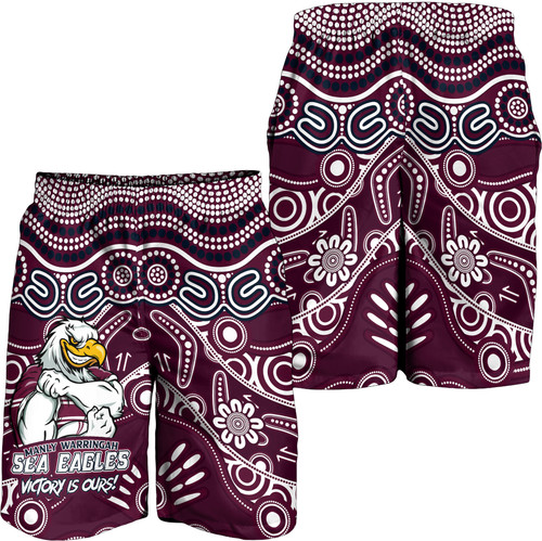 Manly Warringah Sea Eagles Men Short - Aboriginal Inspired Tough Fan Rugby For Life