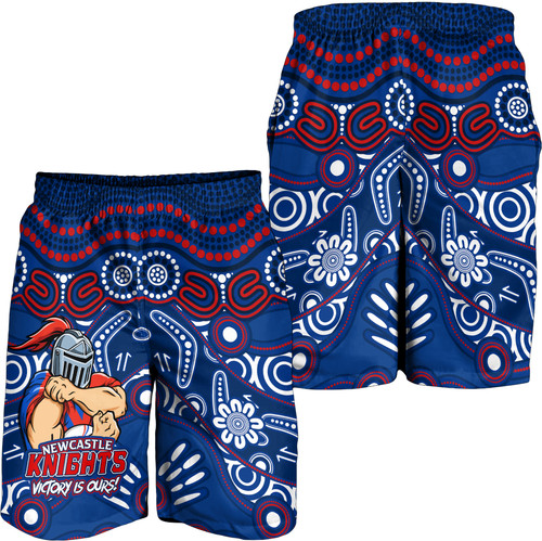 Newcastle Knights Men Short - Aboriginal Inspired Tough Fan Rugby For Life Newcastle Knights Men Short - Aboriginal Inspired Tough Fan Rugby For Life