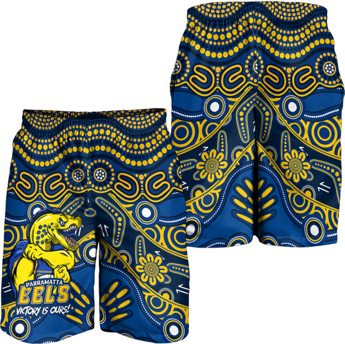 Parramatta Eels Men Short - Aboriginal Inspired Tough Fan Rugby For Life Parramatta Eels Men Short - Aboriginal Inspired Tough Fan Rugby For Life