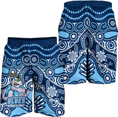 New South Wales Blues Men Short - Aboriginal Inspired Tough Fan Rugby For Life New South Wales Blues Men Short - Aboriginal Inspired Tough Fan Rugby For Life