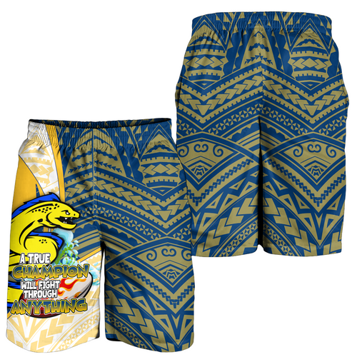 Parramatta Eels Men Short - A True Champion Will Fight Through Anything With Polynesian Patterns Parramatta Eels Men Short - A True Champion Will Fight Through Anything With Polynesian Patterns