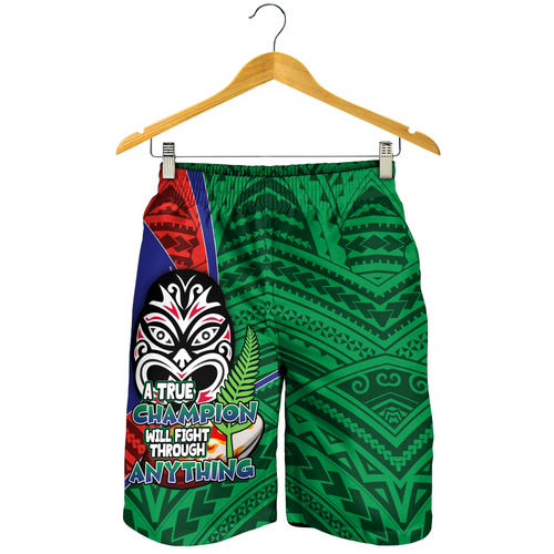 New Zealand Warriors Men Short - A True Champion Will Fight Through Anything With Polynesian Patterns