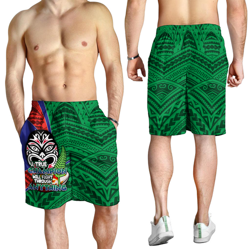 New Zealand Warriors Men Short - A True Champion Will Fight Through Anything With Polynesian Patterns