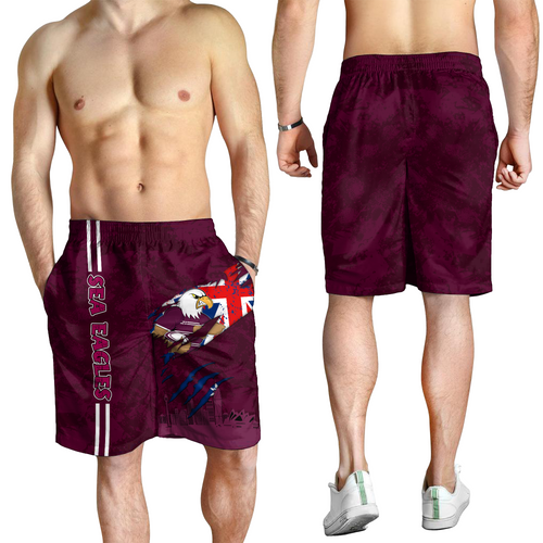 Manly Warringah Sea Eagles Men Short - Happy Australia Day Flag Scratch Style Manly Warringah Sea Eagles Men Short - Happy Australia Day Flag Scratch Style