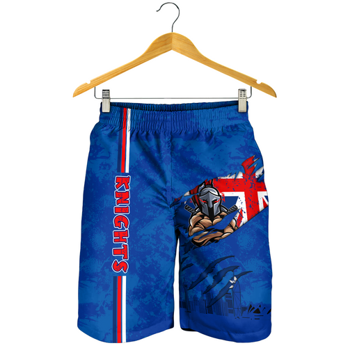 Newcastle Knights Men Short - Happy Australia Day Flag Scratch Style Newcastle Knights Men Short - Happy Australia Day Flag Scratch Style