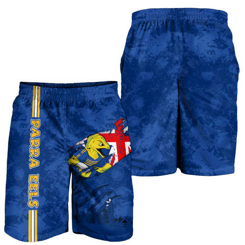 Parramatta Eels Men Short - Happy Australia Day Flag Scratch Style Parramatta Eels Men Short - Happy Australia Day Flag Scratch Style