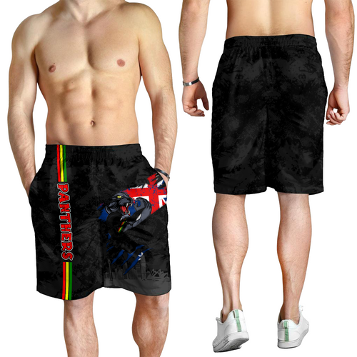 Penrith Panthers Men Short - Happy Australia Day Flag Scratch Style Penrith Panthers Men Short - Happy Australia Day Flag Scratch Style