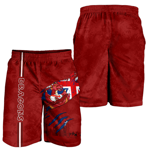 St. George Illawarra Dragons Men Short - Happy Australia Day Flag Scratch Style St. George Illawarra Dragons Men Short - Happy Australia Day Flag Scratch Style