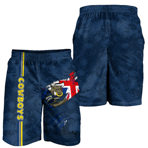 North Queensland Cowboys Men Short - Happy Australia Day Flag Scratch Style North Queensland Cowboys Men Short - Happy Australia Day Flag Scratch Style