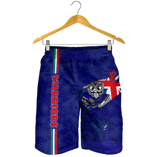 New Zealand Warriors Men Short - Happy Australia Day Flag Scratch Style New Zealand Warriors Men Short - Happy Australia Day Flag Scratch Style