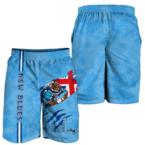 New South Wales Blues Men Short - Happy Australia Day Flag Scratch Style New South Wales Blues Men Short - Happy Australia Day Flag Scratch Style