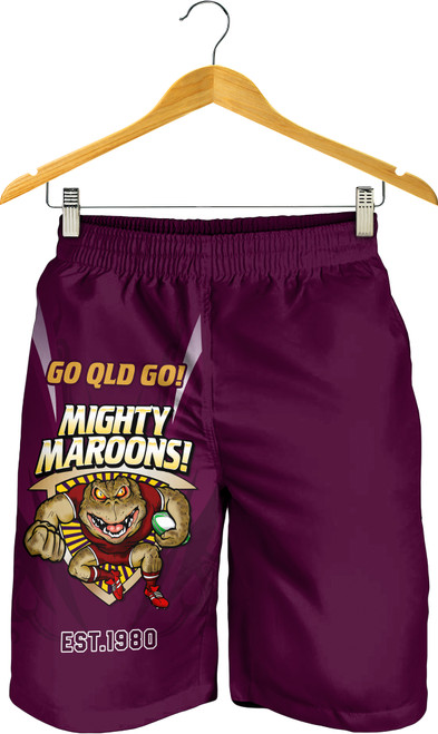 Queensland Maroons Men Short - Custom State Of Origin 2024 Passionate Fan Born To Win