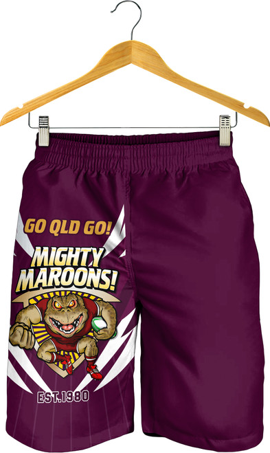 Queensland Maroons Men Short - Custom State Of Origin 2024 Passionate Fan Born To Win Ver 2 Queensland Maroons Men Short - Custom State Of Origin 2024 Passionate Fan Born To Win Ver 2