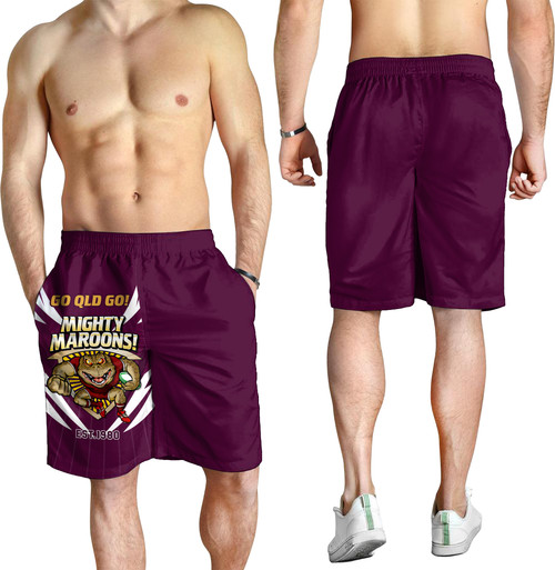 Queensland Maroons Men Short - Custom State Of Origin 2024 Passionate Fan Born To Win Ver 2 Queensland Maroons Men Short - Custom State Of Origin 2024 Passionate Fan Born To Win Ver 2