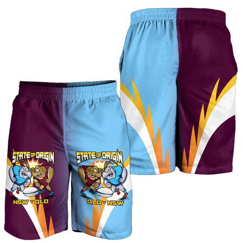 Queensland Maroons Men Short - Custom State Of Origin 2024 Passionate Fan Born To Win QLD vs NSW Queensland Maroons Men Short - Custom State Of Origin 2024 Passionate Fan Born To Win QLD vs NSW