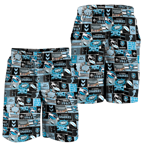 Cronulla-Sutherland Sharks Men Short - Team Of Us Die Hard Fan Supporters Comic Style Cronulla-Sutherland Sharks Men Short - Team Of Us Die Hard Fan Supporters Comic Style