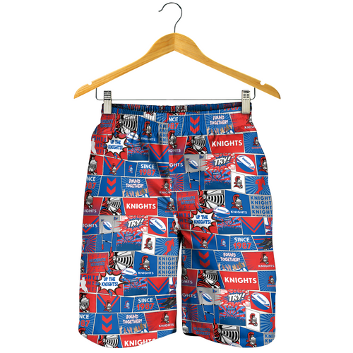 Newcastle Knights Men Short - Team Of Us Die Hard Fan Supporters Comic Style Newcastle Knights Men Short - Team Of Us Die Hard Fan Supporters Comic Style