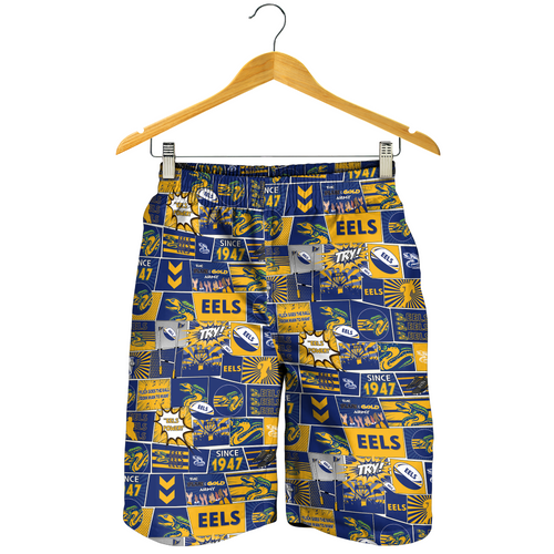 Parramatta Eels Men Short - Team Of Us Die Hard Fan Supporters Comic Style Parramatta Eels Men Short - Team Of Us Die Hard Fan Supporters Comic Style