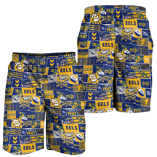 Parramatta Eels Men Short - Team Of Us Die Hard Fan Supporters Comic Style Parramatta Eels Men Short - Team Of Us Die Hard Fan Supporters Comic Style