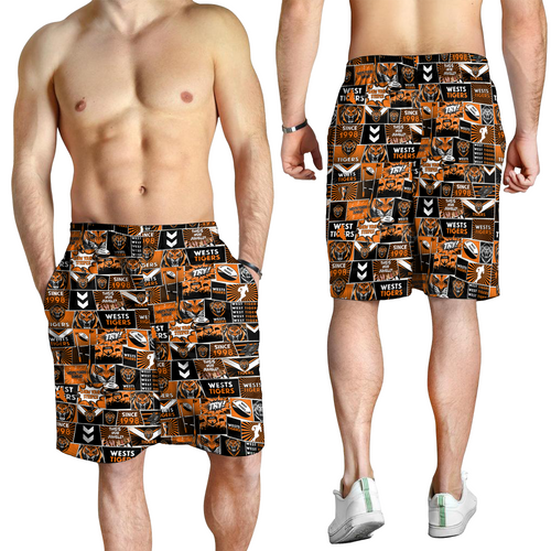 Wests Tigers Men Short - Team Of Us Die Hard Fan Supporters Comic Style Wests Tigers Men Short - Team Of Us Die Hard Fan Supporters Comic Style