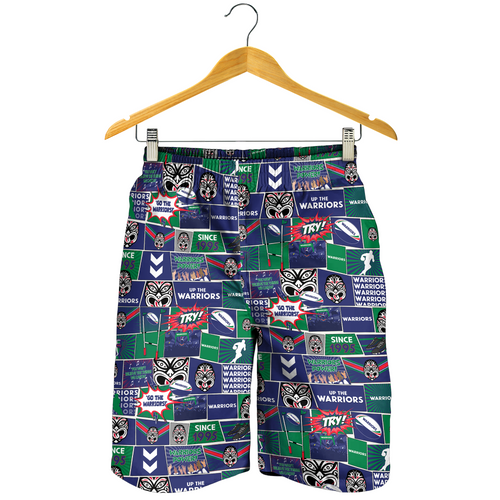 New Zealand Warriors Men Short - Team Of Us Die Hard Fan Supporters Comic Style New Zealand Warriors Men Short - Team Of Us Die Hard Fan Supporters Comic Style