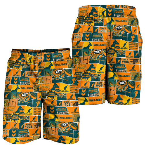Australia Wallabies Men Short - Team Of Us Die Hard Fan Supporters Comic Style Australia Wallabies Men Short - Team Of Us Die Hard Fan Supporters Comic Style