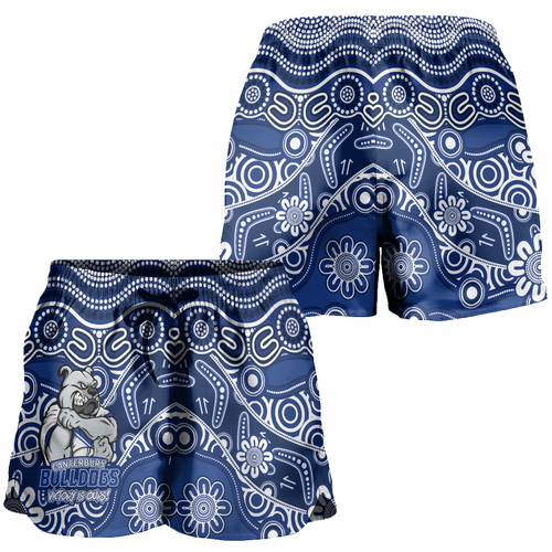 Canterbury-Bankstown Bulldogs Women Shorts - Aboriginal Inspired Tough Fan Rugby For Life Canterbury-Bankstown Bulldogs Women Shorts - Aboriginal Inspired Tough Fan Rugby For Life
