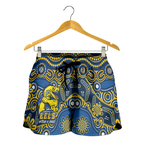Parramatta Eels Women Shorts - Aboriginal Inspired Tough Fan Rugby For Life Parramatta Eels Women Shorts - Aboriginal Inspired Tough Fan Rugby For Life