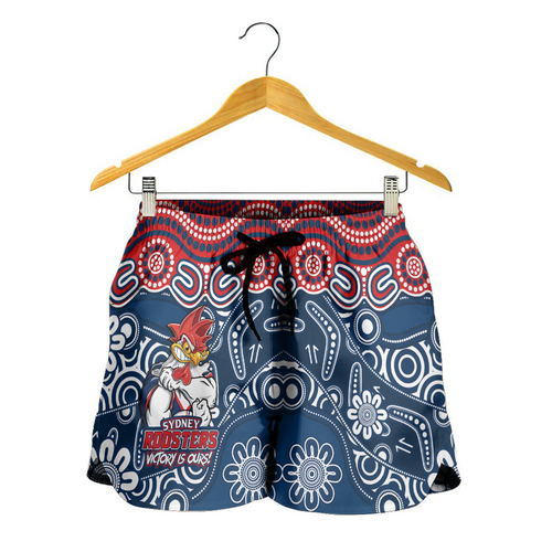 Sydney Roosters Women Shorts - Aboriginal Inspired Tough Fan Rugby For Life