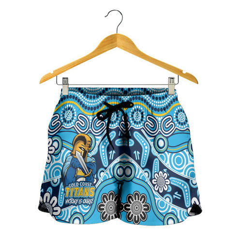 Gold Coast Titans Women Shorts - Aboriginal Inspired Tough Fan Rugby For Life Gold Coast Titans Women Shorts - Aboriginal Inspired Tough Fan Rugby For Life