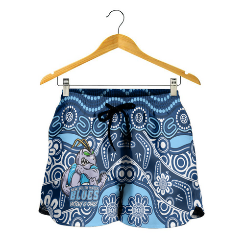 New South Wales Blues Women Shorts - Aboriginal Inspired Tough Fan Rugby For Life New South Wales Blues Women Shorts - Aboriginal Inspired Tough Fan Rugby For Life
