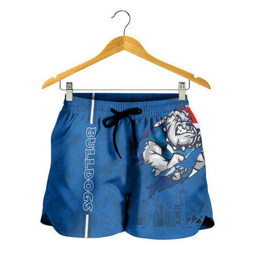 Canterbury-Bankstown Bulldogs Women Shorts - Happy Australia Day Flag Scratch Style Canterbury-Bankstown Bulldogs Women Shorts - Happy Australia Day Flag Scratch Style