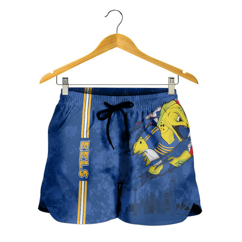 Parramatta Eels Women Shorts - Happy Australia Day Flag Scratch Style Parramatta Eels Women Shorts - Happy Australia Day Flag Scratch Style