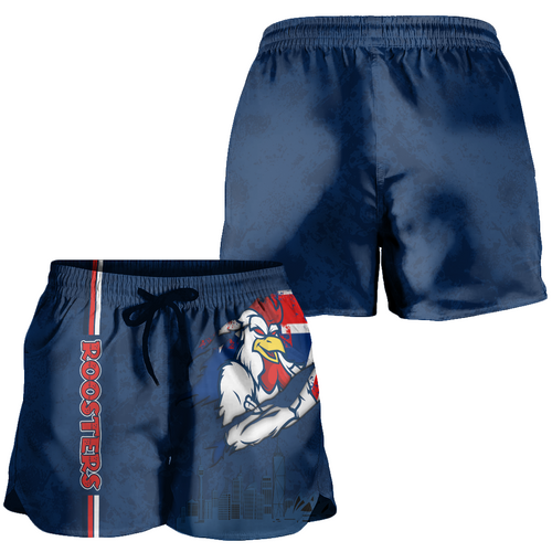 Sydney Roosters Women Shorts - Happy Australia Day Flag Scratch Style Sydney Roosters Women Shorts - Happy Australia Day Flag Scratch Style