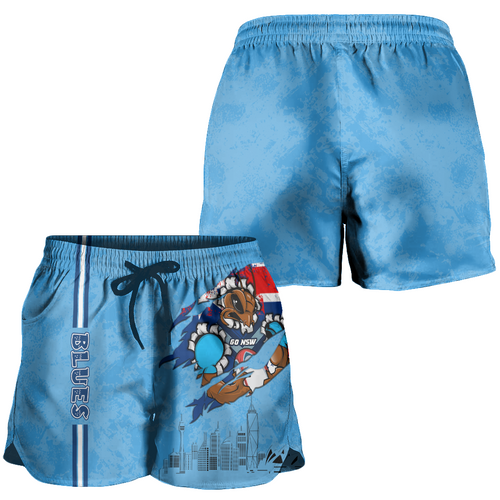 New South Wales Blues Women Shorts - Happy Australia Day Flag Scratch Style New South Wales Blues Women Shorts - Happy Australia Day Flag Scratch Style