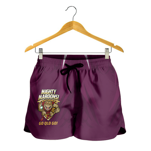 Queensland Maroons Women Shorts - Custom State Of Origin 2024 Passionate Fan Born To Win