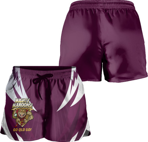 Queensland Maroons Women Shorts - Custom State Of Origin 2024 Passionate Fan Born To Win Ver 2 Queensland Maroons Women Shorts - Custom State Of Origin 2024 Passionate Fan Born To Win Ver 2