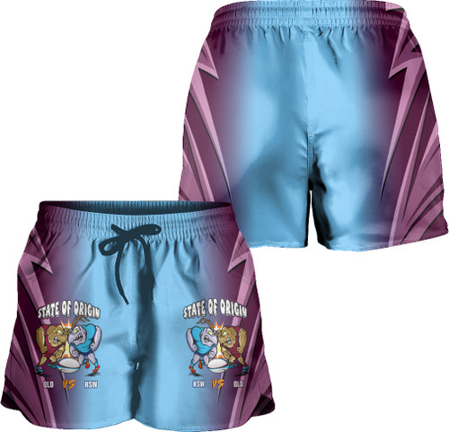 Queensland Maroons Women Shorts - Custom State Of Origin 2024 Tough Fan Rugby For Life QLD vs NSW Ver 2 Queensland Maroons Women Shorts - Custom State Of Origin 2024 Tough Fan Rugby For Life QLD vs NSW Ver 2