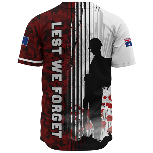 Australia Baseball Shirt Spirit Of Remembrance Day Lest We Forget Australia Baseball Shirt Spirit Of Remembrance Day Lest We Forget