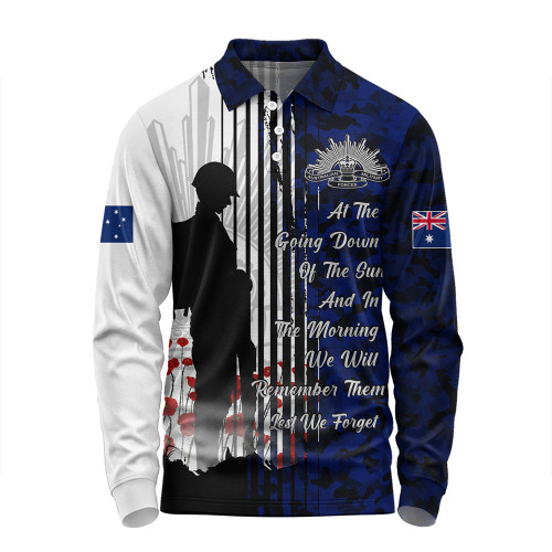 Australia Long Sleeve Polo Shirt Spirit Of Remembrance Day Lest We Forget Australia Long Sleeve Polo Shirt Spirit Of Remembrance Day Lest We Forget