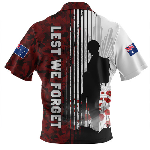 Australia Zip Polo Shirt Spirit Of Remembrance Day Lest We Forget Australia Zip Polo Shirt Spirit Of Remembrance Day Lest We Forget