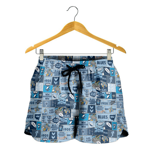 New South Wales Blues Women Shorts - Team Of Us Die Hard Fan Supporters Comic Style
