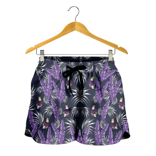 Melbourne Storm Women Shorts - Tropical Patterns Melbourne Storm Women Shorts - Tropical Patterns