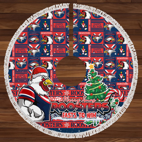 Sydney Roosters Christmas Tree Skirt Merry Ugly Christmas Comic Style Sydney Roosters Christmas Tree Skirt Merry Ugly Christmas Comic Style