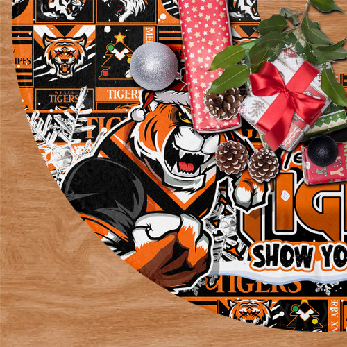 Wests Tigers Christmas Tree Skirt Merry Ugly Christmas Comic Style Wests Tigers Christmas Tree Skirt Merry Ugly Christmas Comic Style